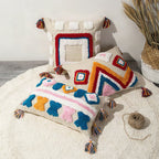 Cojín decorativo artesanal estilo boho marroquí
