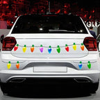 Adornos navideños magnéticos reflectantes con forma de bombilla