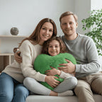Cojín decorativo suave con forma de corazón y textura de peluche
