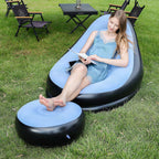 Tumbona hinchable con reposapiés ergonómico para mujer