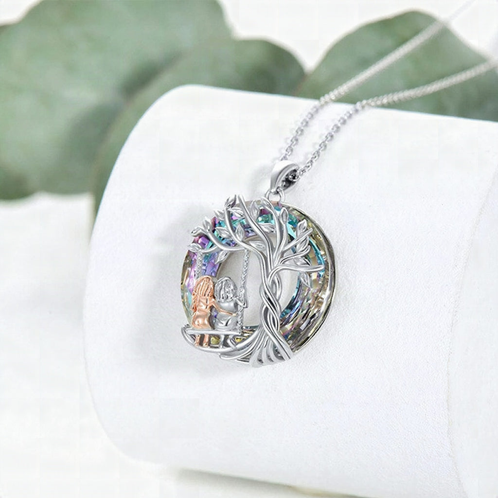 Collar de la amistad con árbol de la vida calado