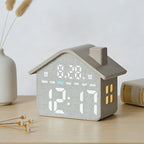 Reloj despertador digital creativo con diseño de casa