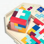 Puzle educativo creativo de madera en 3D