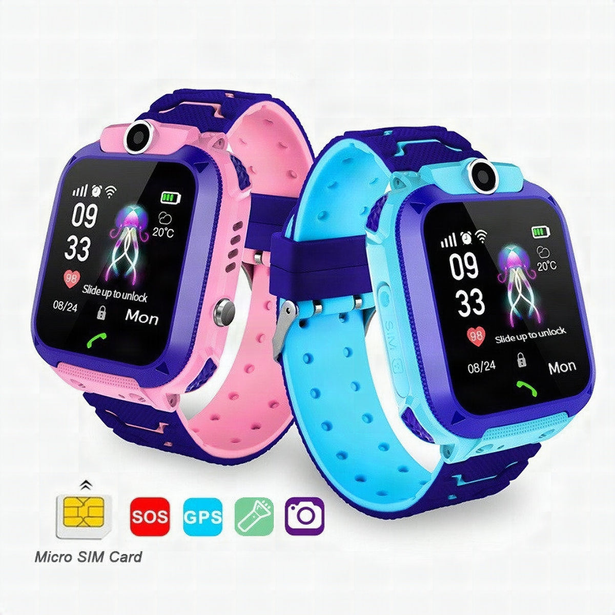 Smartwatch infantil con GPS, cámara, llamadas y botón SOS