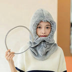 Gorro de invierno de felpa con cobertura facial completa