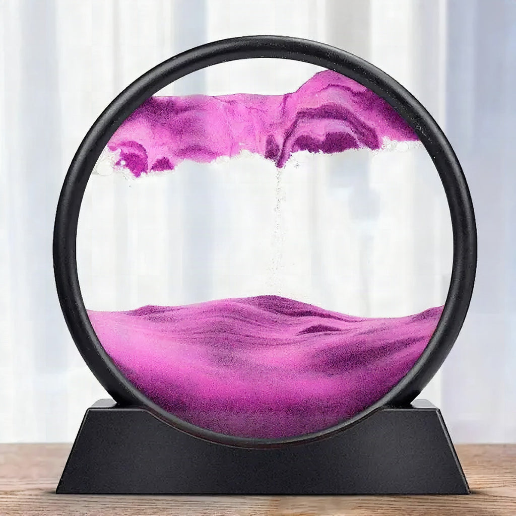 Reloj de arena 3D con paisajes marinos – Arte decorativo relajante