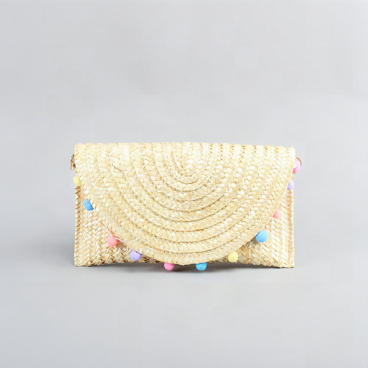 Bolso clutch de paja
