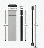 Disco duro externo portátil de 8 TB con alta velocidad de transferencia y carcasa de aluminio resistente