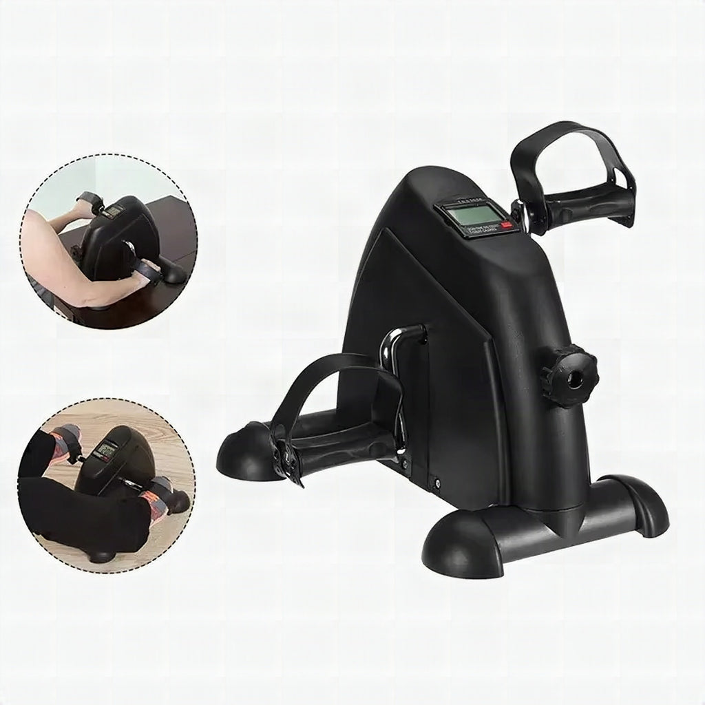 Mini bicicleta de pedales con pantalla LCD para ejercicio en casa