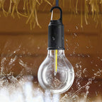 Bombilla LED recargable retro para camping con carga USB-C