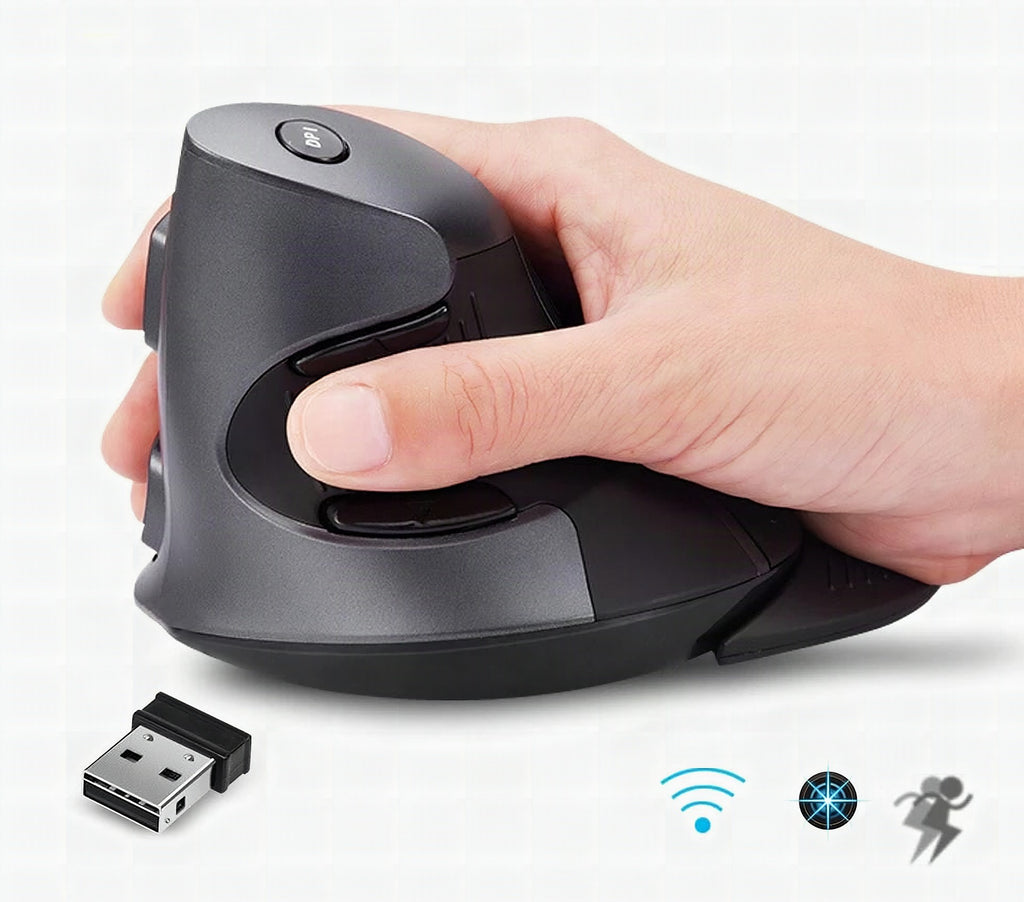 Ratón inalámbrico vertical ergonómico de 6 botones