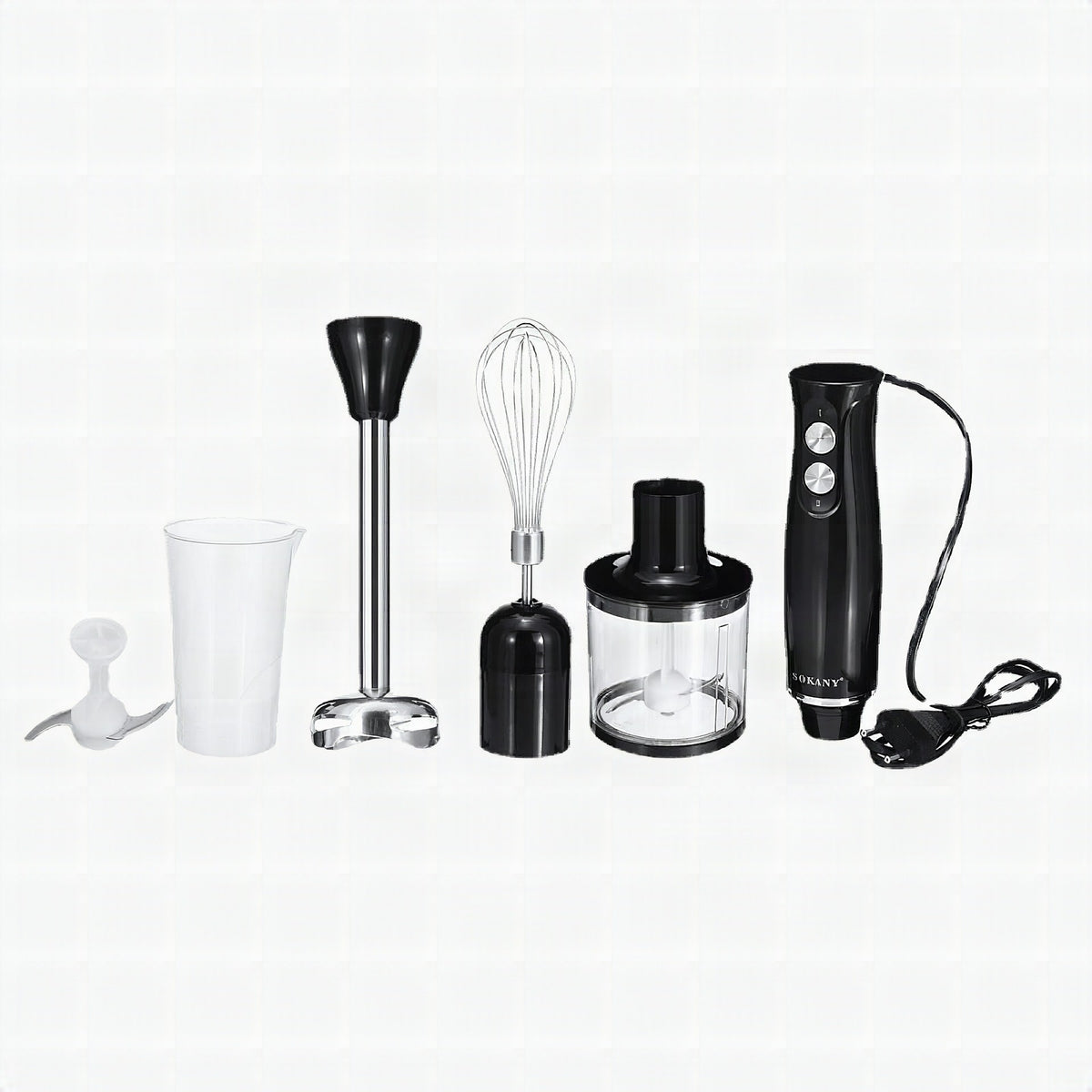 Batidora de mano multifunción con accesorios
