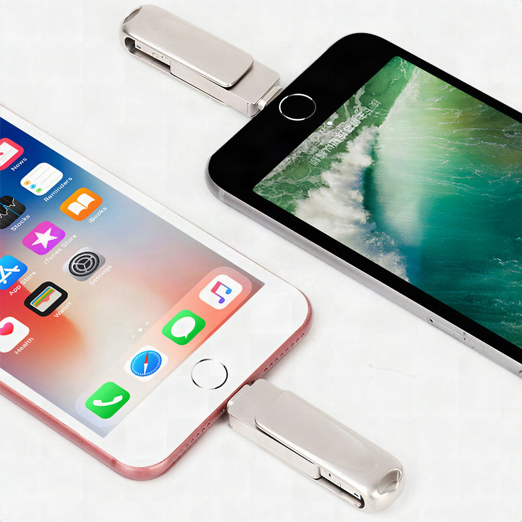 Memoria USB 3 en 1 con conectores Lightning, Micro-USB y USB 3.0