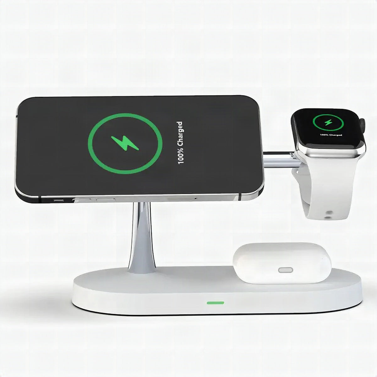 Cargador inalámbrico 3 en 1 para móvil, smartwatch y auriculares