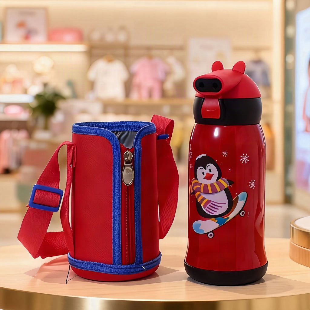 Botella térmica con diseño de animales de colores para mujer