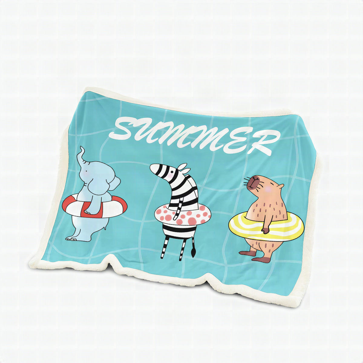 Manta con estampado de animales divertidos