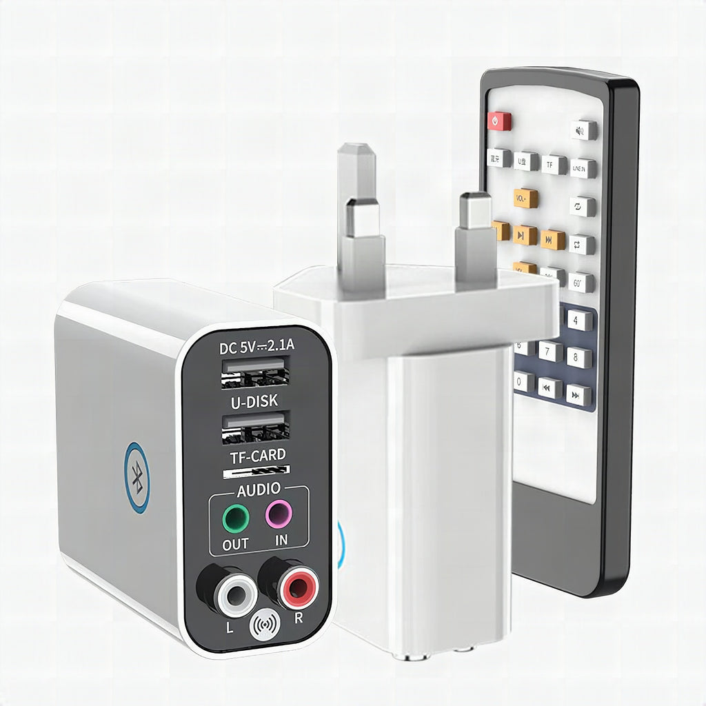 Adaptador multifunción 6 en 1 con Bluetooth y carga USB