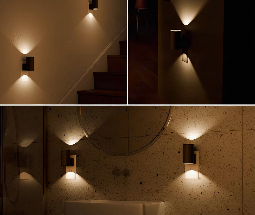 Luz LED nocturna regulable de diseño compacto