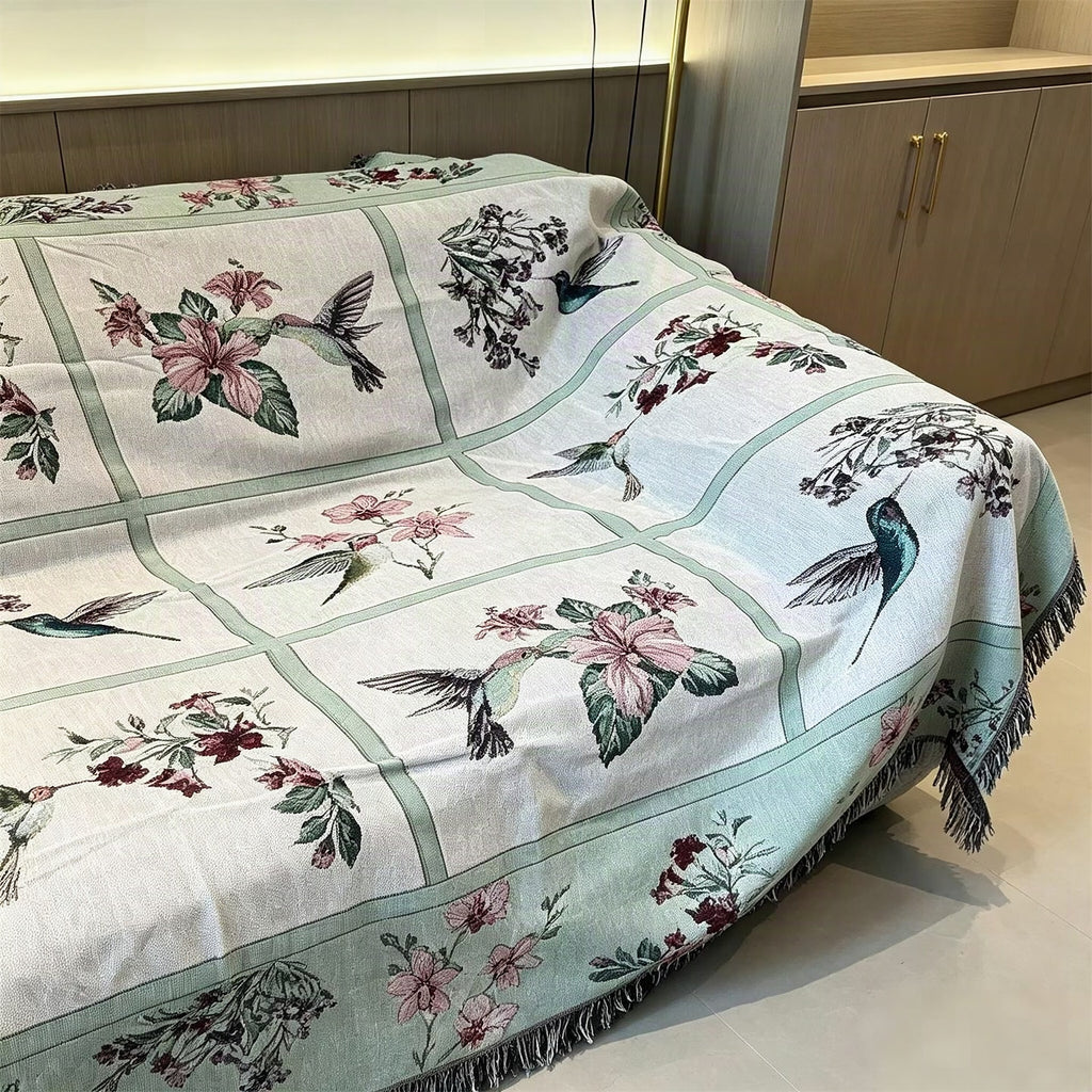 Funda de sofá con estampado floral elegante