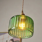 Lámpara colgante vintage de cristal para comedor y salón