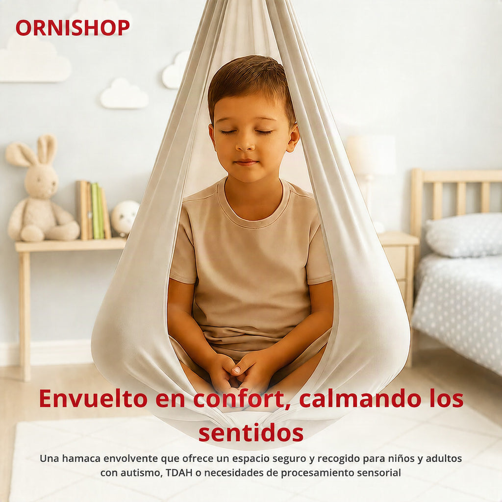 Hamaca sensorial interior para niños con autismo – Columpio terapéutico calmante