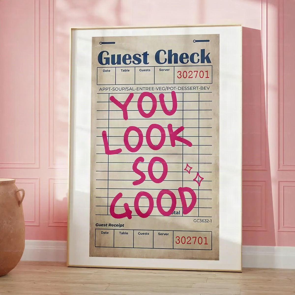 Póster decorativo con mensaje llamativo para baño