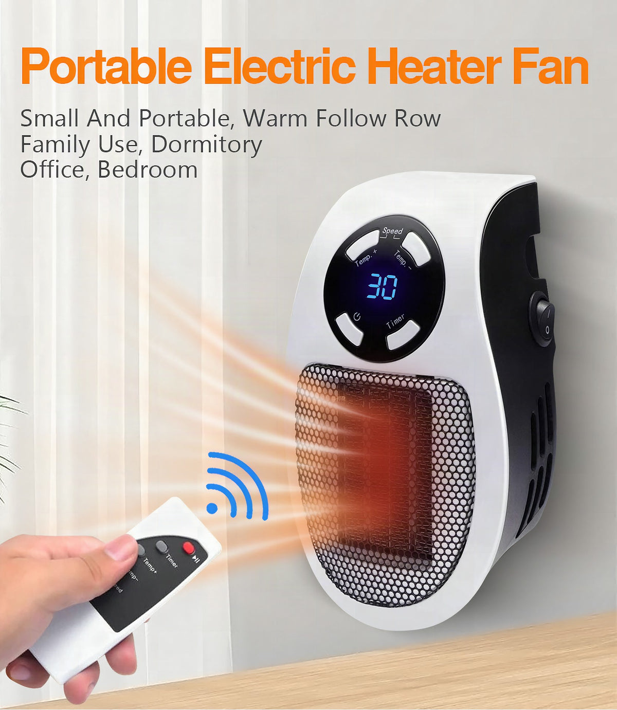 Calefactor portátil LuxaHeat Elegant para calidez confortable en cualquier lugar