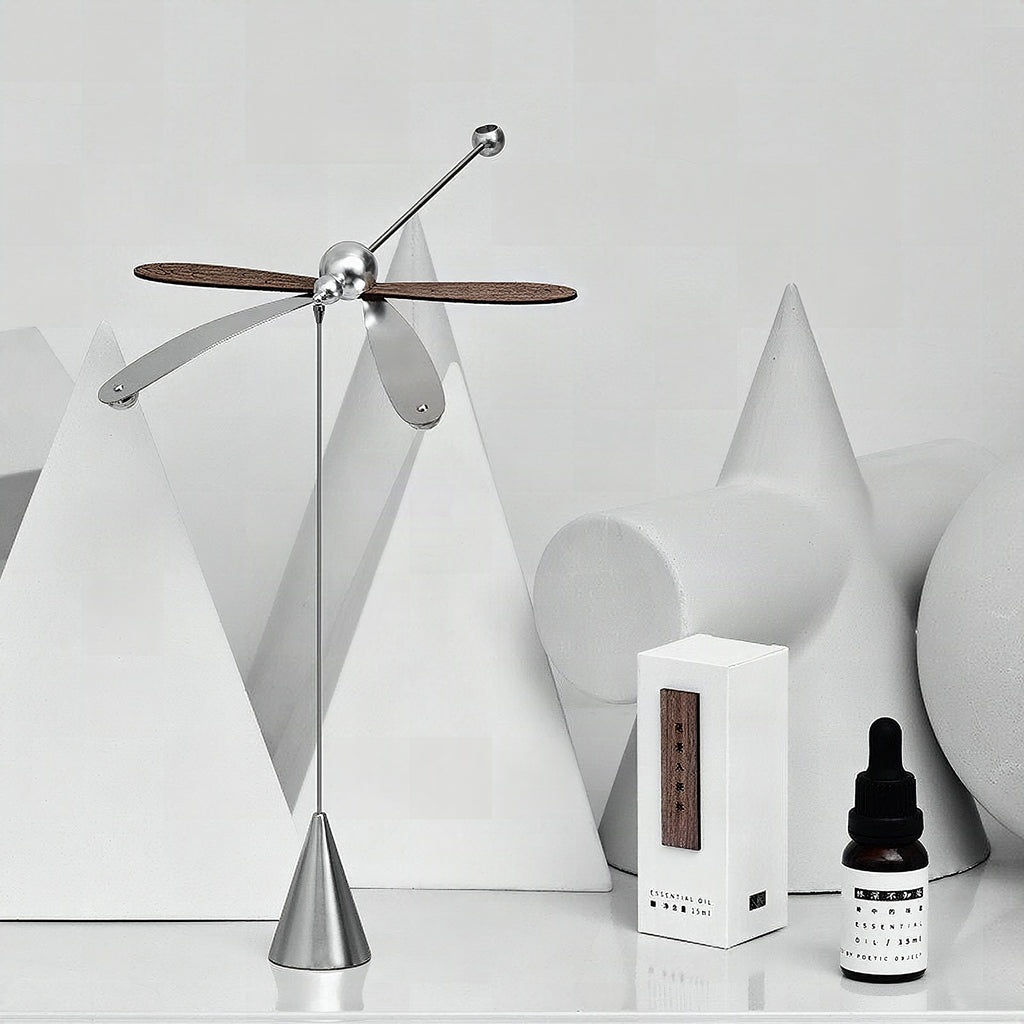 Difusor de aceites esenciales de aromaterapia con forma de libélula de madera