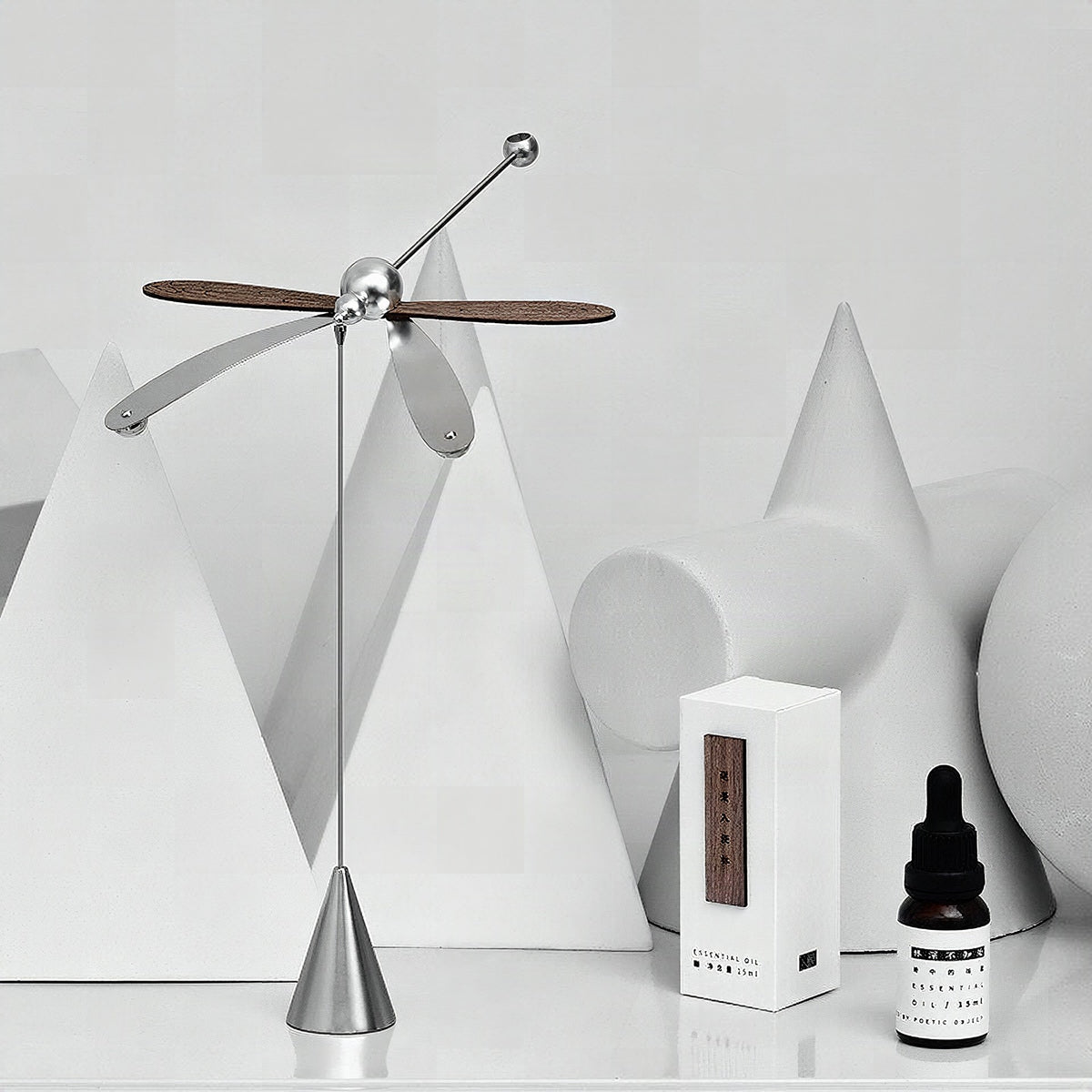 Difusor de aceites esenciales de aromaterapia con forma de libélula de madera