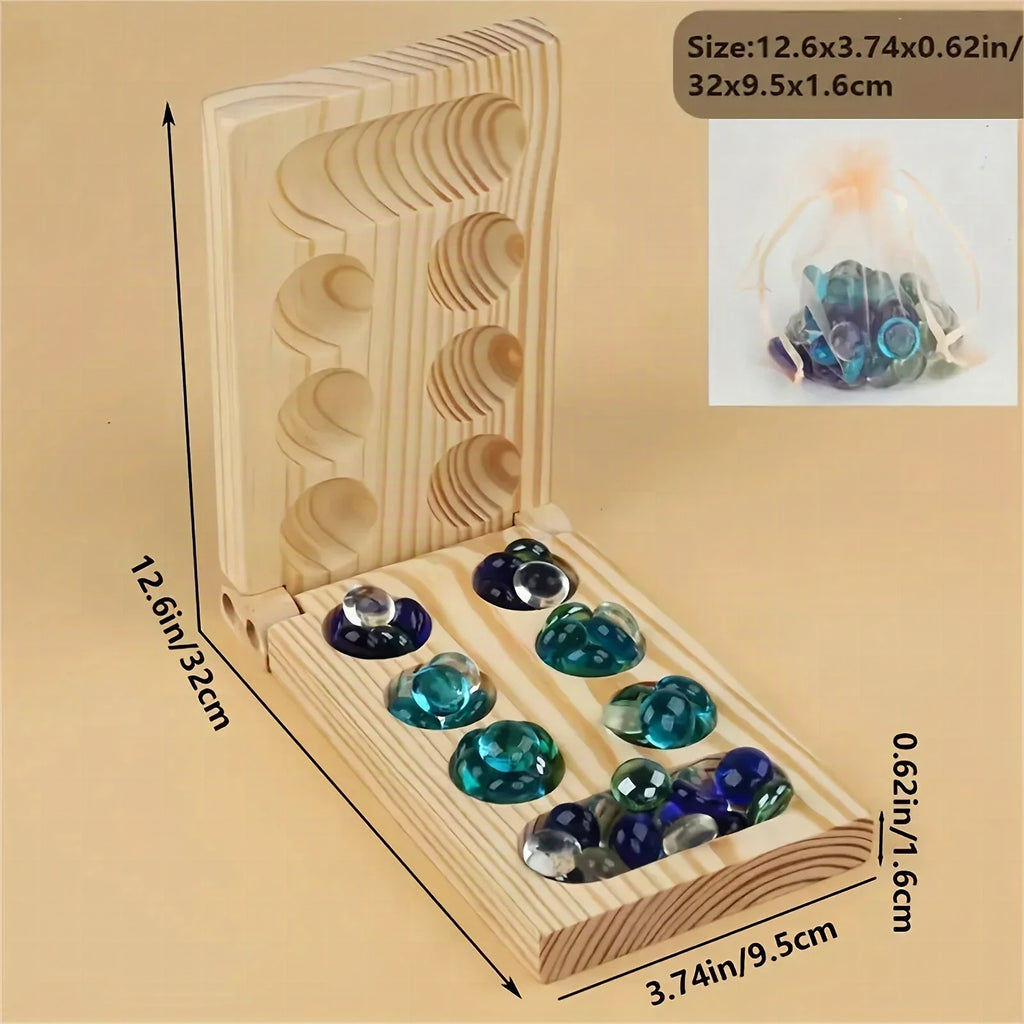 Juego de mesa Mancala de madera natural