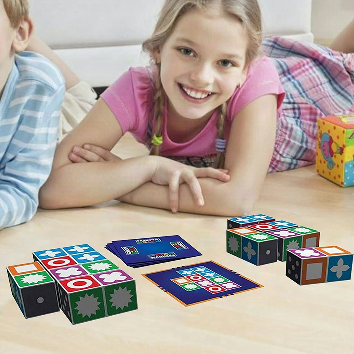 Juego de bloques de patrones para aprendizaje creativo