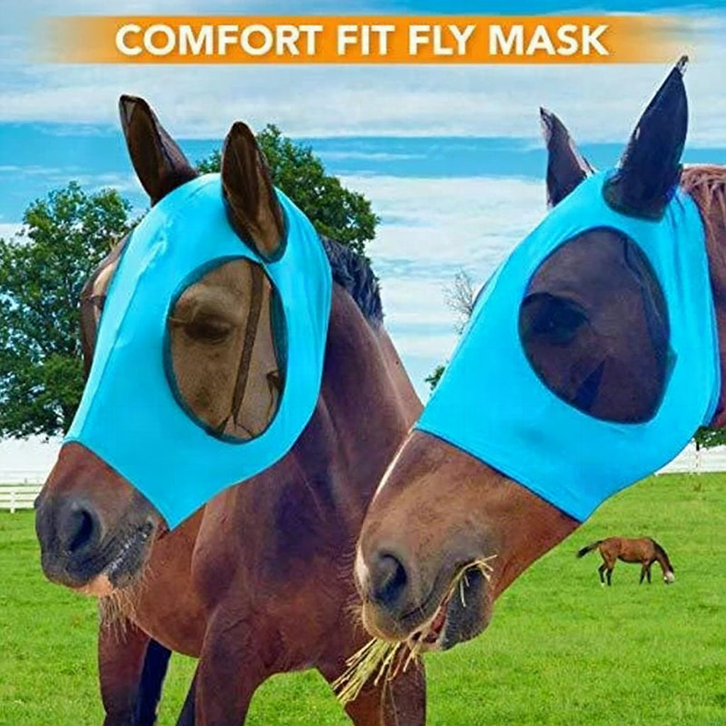 Máscara antimoscas de malla para caballos