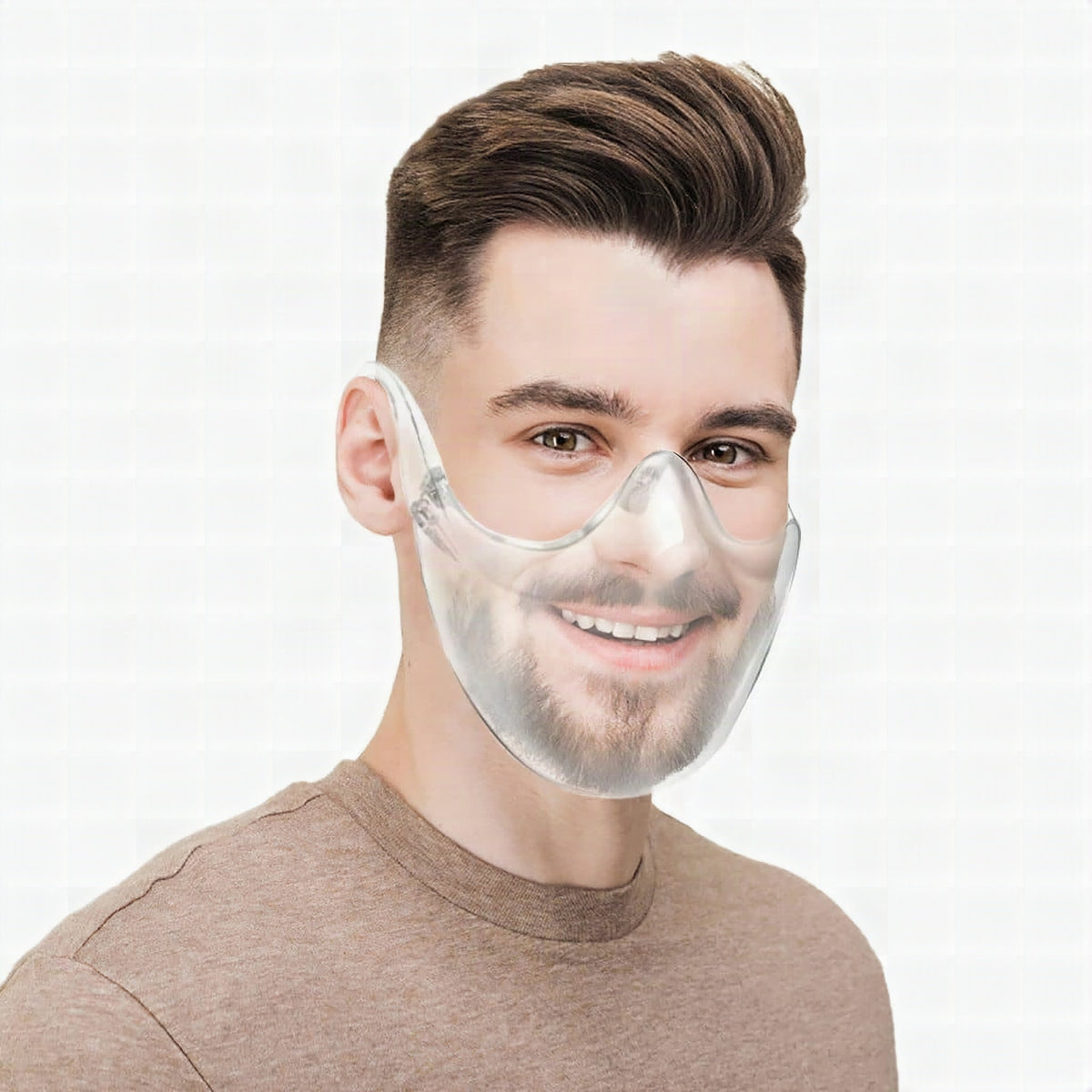 Mascarilla transparente reutilizable