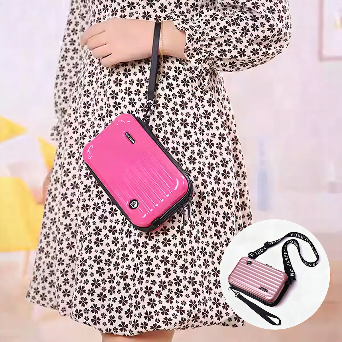 Mini bolso maleta para mujer