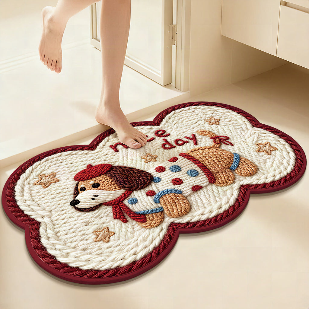 Alfombra decorativa con diseño de perro adorable