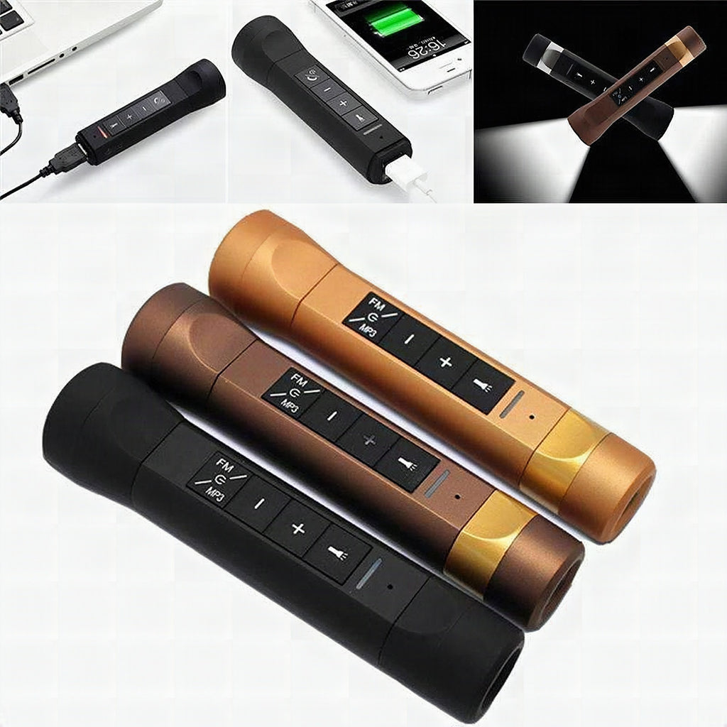 Linterna inalámbrica 4 en 1 con altavoz Bluetooth y powerbank