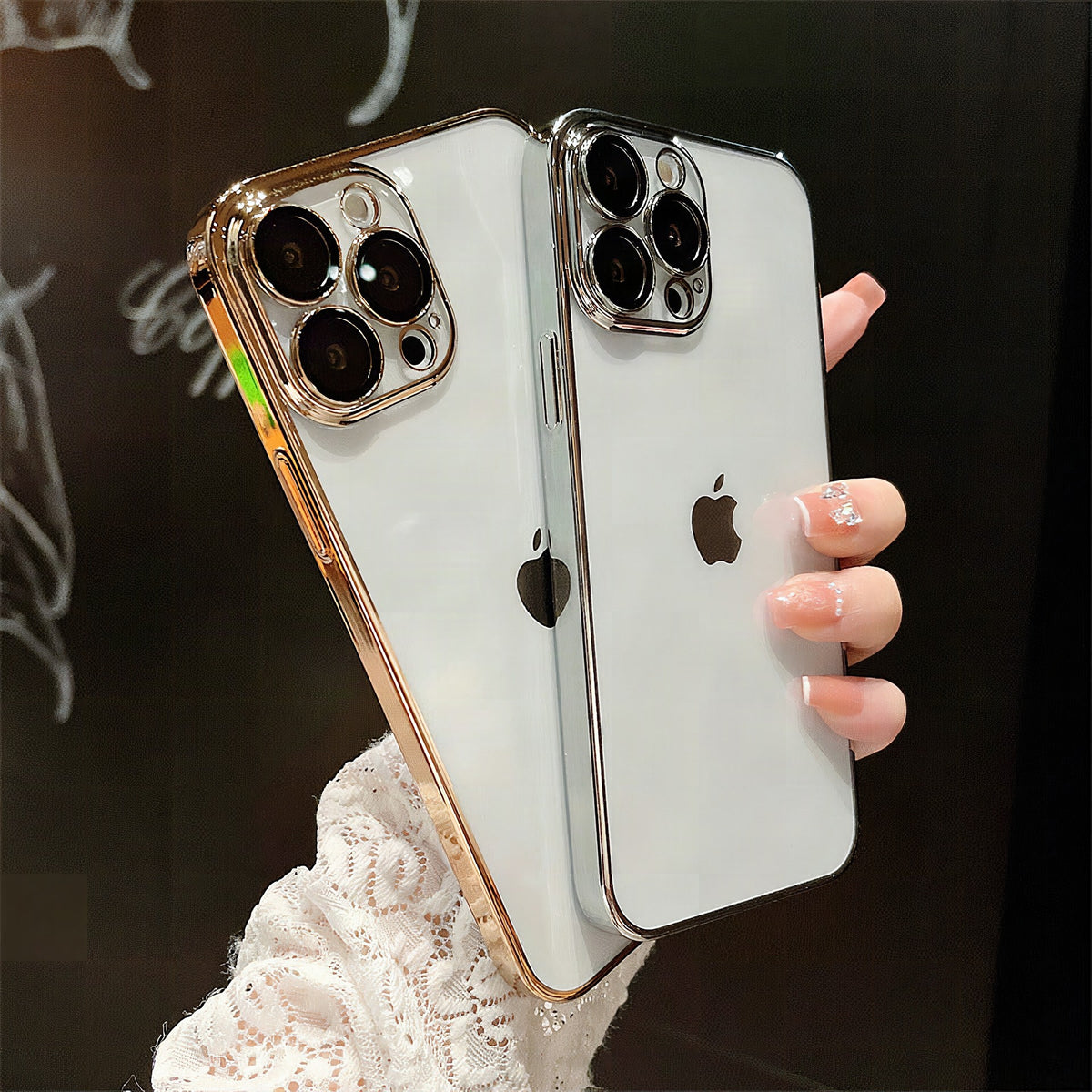 Funda transparente fashion para iPhone