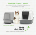 Arenero cubierto XL para gatos con control de olores PetHome