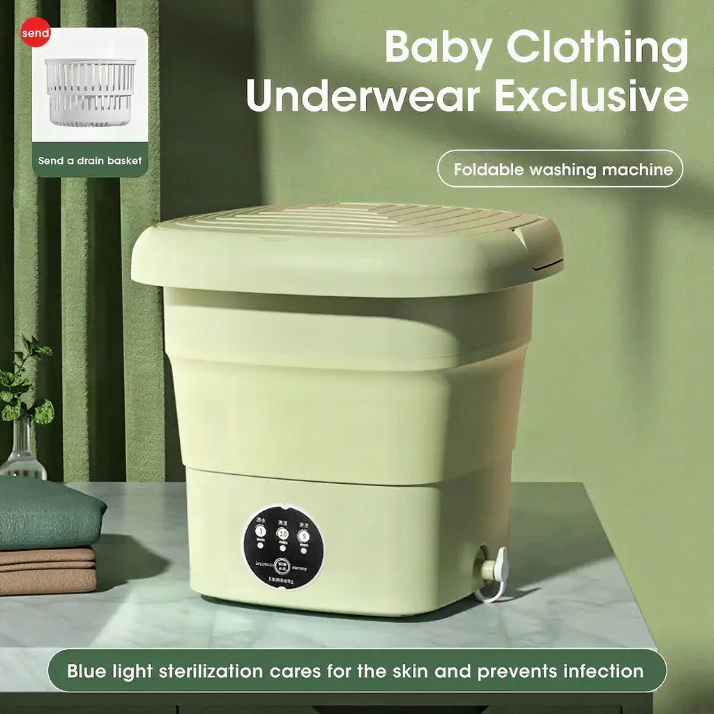 Mini lavadora plegable 4,5 L – compacta y delicada