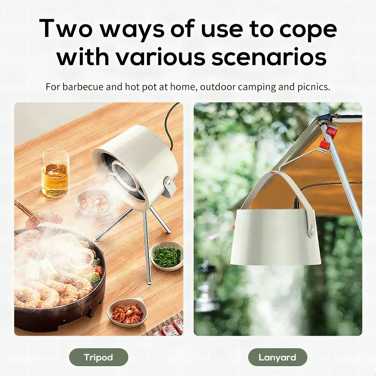 Campana extractora mini portátil para cocina