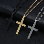 Collar de cruz de acero inoxidable para hombre – Diseño clásico y elegante