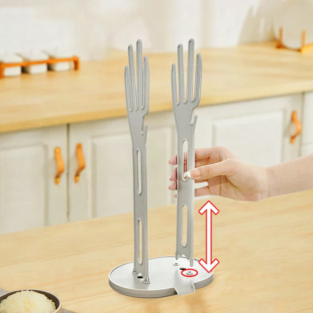 Escurridor TROCKINO para guantes de cocina | Soporte secador higiénico y compacto | 34×16×13 cm