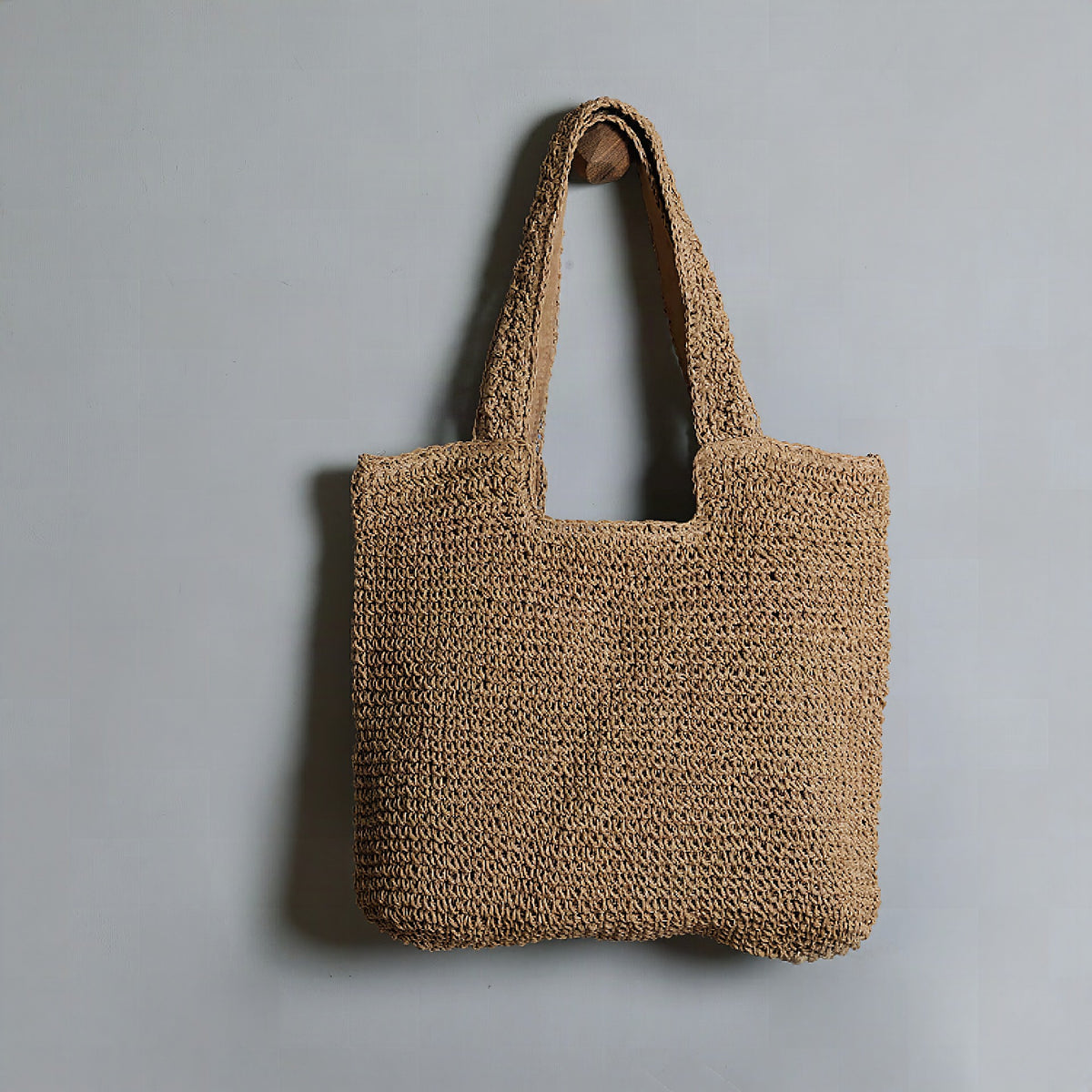 Bolso tote artesanal de material natural