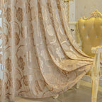 Panel de cortina transparente con estampado floral