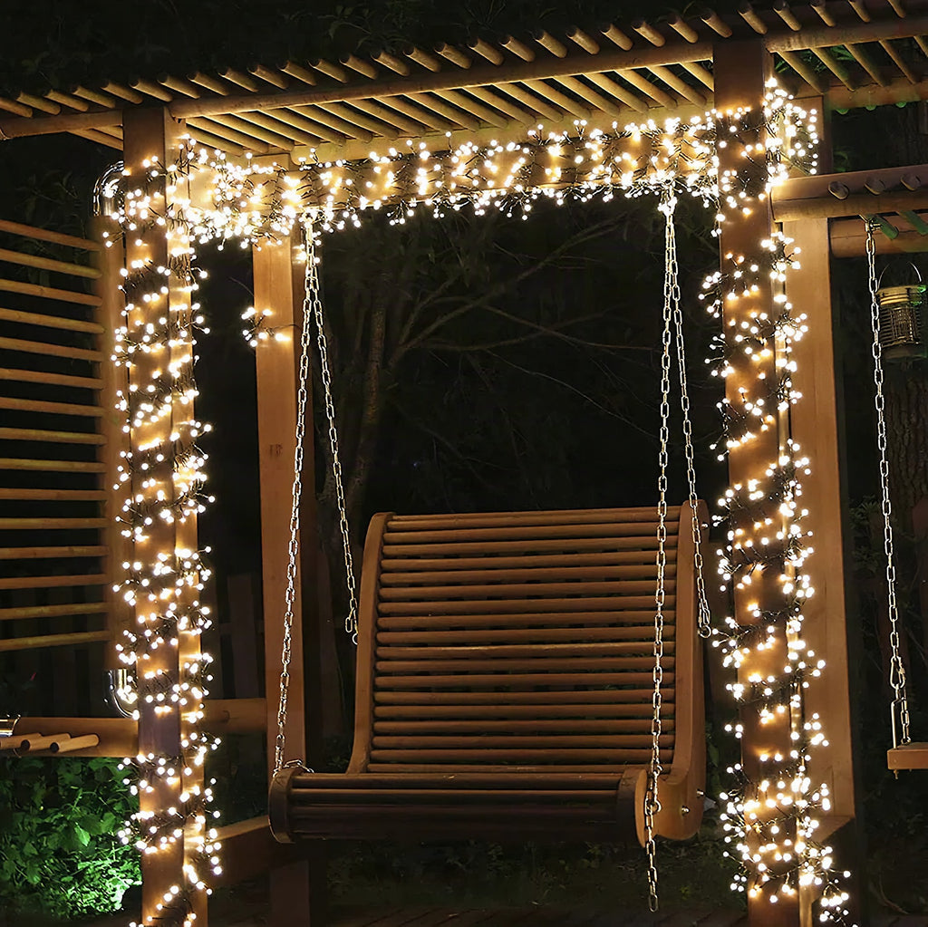 Guirnalda LED LumaLine de 10 metros con 1000 luces blanco cálido para interior y exterior