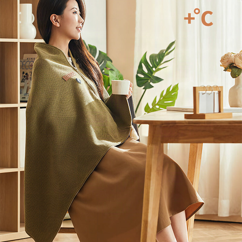 Manta eléctrica USB CozyWarm con 3 niveles de calor y tejido polar suave