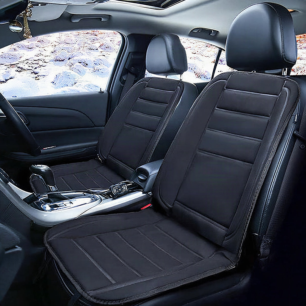 Cojín calefactable para asiento de coche con cobertura completa