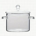 Cazo de cristal transparente con asas (1360 ml)