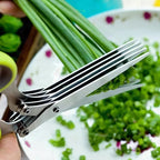Tijeras de cocina con 5 hojas para hierbas aromáticas