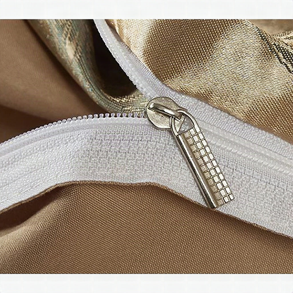 Juego de funda nórdica jacquard de rayón satinado 264×229 cm – Ropa de cama de lujo para verano